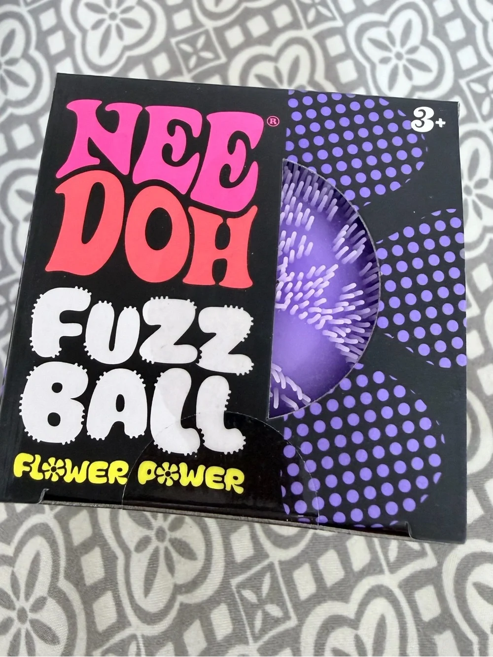 Needoh Purple Fuzz Ball - Flower Power